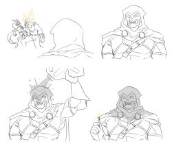 00s 3boys capcom cape comic crossover fire fire flaming_skull gasoline ghost_rider greyscale hood jerry_can male_focus marvel marvel_vs._capcom marvel_vs._capcom_3 matches matsu-sensei md5_mismatch monochrome multiple_boys muscular silent_comic skull taskmaster viewtiful_joe viewtiful_joe_(character)