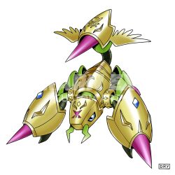 Rule 34 | armor, blue eyes, digimental of hope, digimon, digimon (creature), dry designs, highres, oridigi, scorpion, stinger, tail, wormmon