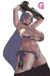 1girl eu03 highres minamoto_no_raikou_(fate) minamoto_no_raikou_(fate/grand_order) minamoto_no_raikou_(swimsuit_lancer)_(fate) minamoto_no_raikou_(swimsuit_lancer)_(second_ascension)_(fate) navel tagme