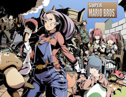 1boy 4girls absurdres bad_id bad_pixiv_id bowser bowser_jr. gender_request genderswap goomba highres kamek kenoko500 koopa mario mario_(series) mario_kart mcdonald&#039;s multiple_girls nintendo outdoors princess_peach sanroko sky spiny super_mario_bros._1 yoshi