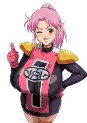 1girl breasts dragon_quest dragon_quest_dai_no_daibouken highres huge_breasts iwao178 maam pink_hair