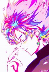 Rule 34 | 1boy, animated, bad id, bad twitter id, black bodysuit, bodysuit, cherry blossoms, dougi, dragon ball, dragon ball super, earrings, goku black, highres, holding, holding petal, jewelry, long sleeves, looking at object, looking down, petals, potara earrings, ring, saiyan, sffuju, smile, solo, spiked hair, tagme, video
