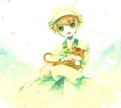 Rule 34 | 00s, 1boy, bad id, bad pixiv id, blonde hair, newsboy cap, cat, clannad, hat, kokuro, male focus, shima katsuki, short hair, solo, time paradox
