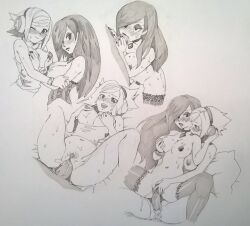 Rule 34 | black hair, blush, breasts, cum, dj candy, fellatio, goth fashion, group sex, headphones, large breasts, long hair, mysims, oral, pubic hair, short hair, sweat, tagme, thighhighs, twistedterra, vaginal, violet nightshade