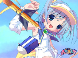 00s armpits moetan one-piece_swimsuit oni-kun pastel_ink pen-kun pop school_swimsuit solo swimsuit white_one-piece_swimsuit white_school_swimsuit