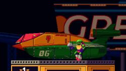 Rule 34 | 1boy, alien, animated, boots, f-zero, f-zero x, fireworks, full body, gloves, gun, handgun, leaning against vehicle, leaning back, looking at viewer, mootabisque, nintendo, nintendo 64 controller, pico (f-zero), pistol, pixel art, solo, spinning weapon, tagme, turtle shell, vehicle, video, weapon, wild goose, yellow eyes
