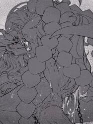 1cuntboy 2boys afk_(series) afk_journey anal ass bara chain claws closed_eyes closed_mouth cum cum_in_ass cum_in_pussy cuntboy cuntboy_penetrated cuntboy_with_male demon demon_boy demon_horns diphallia ear_piercing extra_penises eyeshadow fangs fangs_out fingernails from_behind greyscale hand_on_another&#039;s_ass hand_on_another&#039;s_neck hand_support harak_(afk) highres horns implied_sex long_hair looking_at_another makeup male_focus male_futanari monochrome multiple_boys multiple_ponytails muscular muscular_male parted_lips penis phraesto_(afk) piercing pointy_ears ponytail pussy reverse_newhalf_with_male sex sharp_fingernails sharp_teeth sitting smile smug strapless sweat teeth vaginal yaoi