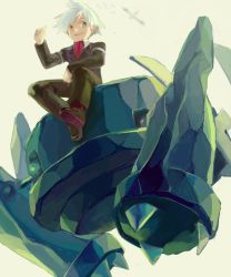 Rule 34 | 00s, 1boy, ass, bad id, bad pixiv id, bird, blue eyes, formal clothes, gen 3 pokemon, male focus, metagross, nintendo, pokemon, pokemon (creature), pokemon rse, short hair, silver hair, smile, steven stone, ucchii, wingull, yellow eyes