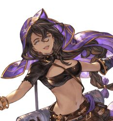 1girl dark-skinned_female dark_skin granblue_fantasy minaba_hideo official_art pants smile tabina_(granblue_fantasy) tagme