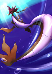 Rule 34 | absurdres, colored sclera, colored skin, creatures (company), dragalge, fish, game freak, gen 6 pokemon, highres, kareha p, leafy seadragon, nintendo, no humans, pokemon, pokemon (creature), pokemon focus, purple skin, red sclera, seahorse, snout, underwater