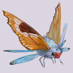 Rule 34 | absurdres, black eyes, bug, full body, gen 3 pokemon, highres, insect, mannimarcos, masquerain, moth, nintendo, no humans, pokemon, pokemon (creature), simple background