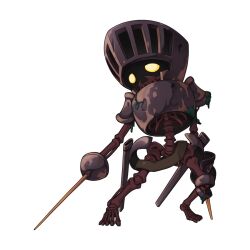 Rule 34 | 1other, armor, breastplate, chibi, chibi only, colored sclera, dual wielding, eyes in shadow, foil (fencing), full body, helmet, holding, holding sword, holding weapon, khalitzburg (ragnarok online), looking at viewer, official art, other focus, pauldrons, ragnarok online, scabbard, sheath, shoulder armor, simple background, skeleton, solo, standing, sword, transparent background, undead, weapon, yellow sclera, yuichirou