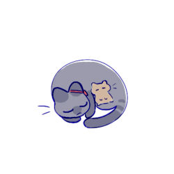 animal_focus animalization black_cat cat closed_eyes commentary english_commentary hamster kachimachi_kosuzu link!_like!_love_live! love_live! lying lying_on_animal momose_ginko no_humans on_back pipi_(m1x_mix) simple_background sleeping virtual_youtuber white_background