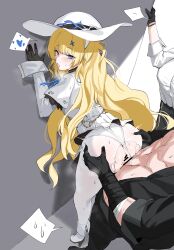 ... 1boy 2girls absurdres against_wall bar_censor black_collar black_gloves blonde_hair boots censored clothing_aside collar gloves hair_ornament hands_on_another&#039;s_ass hat heart highres long_hair looking_back multiple_girls panties panties_aside pantyhose phoebe_(wuthering_waves) plentyofempty purple_eyes sex sex_from_behind shirt skirt sleeves_rolled_up spoken_heart standing standing_sex sweat torn_clothes torn_pantyhose underwear vaginal white_boots white_hat white_pantyhose white_shirt white_skirt wuthering_waves x_hair_ornament zani_(wuthering_waves)