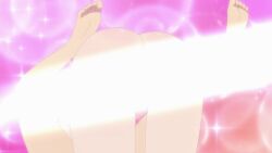 &gt;_&lt; 1boy 1girl agatsuma_makina akutsu_eita android animated anime_screenshot anus ass ass_shake blue_eyes blush bouncing_breasts breasts brown_hair completely_nude fang glasses grabbing_another&#039;s_arm groin hanging_breasts highres huge_breasts implied_sex kakushite!_makina-san!! light_censor long_hair multicolored_hair nipples nude orange_hair pink_hair red_hair robot_girl sexually_suggestive sidelocks skin_fang sound tagme thighs video