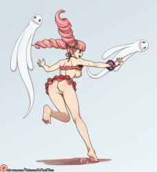 1girl anus ass barefoot breasts cleft_of_venus feet female_focus noise_tanker one_piece perona pussy soles solo tagme toes uncensored