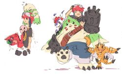 Rule 34 | aiba takumi, digimon, digimon story: cyber sleuth, gargomon, garmmy, gomamon, mochimon, shoutmon, terriermon, zubamon