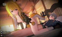 1boy 1girl 3d animal_ears animated artist_name blonde_hair blush bottomless bouncing_breasts breasts colored_inner_hair cum cum_in_pussy doridoriko ejaculation girl_on_top green_eyes grey_hair hetero highres indoors jacket ju_fufu koikatsu_(medium) loli lying misuzugon moaning multicolored_hair naked_jacket nipples on_back on_bed open_clothes open_jacket open_mouth pillow raytracingva_18_(voice_actor) reverse_cowgirl_position sex sex_from_behind small_breasts sound straddling tagme tail tiger_ears tiger_girl tiger_tail two-tone_hair vaginal video white_hair wise_(zenless_zone_zero) zenless_zone_zero