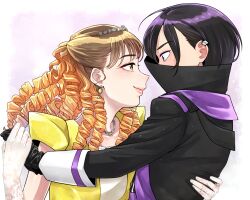 Rule 34 | 2girls, black hair, blonde hair, brown eyes, h, heterochromia, kanisuka rita, multiple girls, ohsama sentai king-ohger, ran himeno, super sentai, wing (artist)