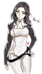 1girl agatemano mass_effect_(series) miranda_lawson solo solo_focus tumblr white_background