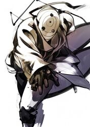 1boy chakra_rod gloves looking_at_viewer masked naruto naruto_(series) naruto_shippuuden needle non-web_source rinnegan strap throwing_needles uchiha_obito uchiha_robe