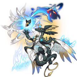 1other creature cross-shaped_pupils dragon dragon_village_(series) dragon_village_collection feathered_wings forked_tail furry game_cg halo_around_horn horns multiple_wings official_art single_horn symbol-shaped_pupils tail temiz_(dragon_village) temiz_(executor)_(dragon_village) third-party_source transparent_background white_wings wings yellow_eyes