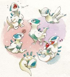 apple bad_id bad_pixiv_id candy creatures_(company) flying food fruit game_freak gen_2_pokemon heart holding holding_food holding_fruit kokko_(59r1n) legendary_pokemon lollipop lugia mouth_hold musical_note nintendo no_humans pokemon pokemon_(creature) sleeping tears aged_down