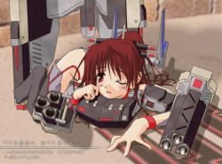 1girl armored_core armored_core_nexus female_focus fromsoftware hier mecha_musume red_hair solo