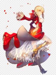 Rule 34 | 1girl, artist request, artoria pendragon (fate), ass cutout, blonde hair, butt crack, clothing cutout, dress, fate/grand order, fate (series), highres, nero claudius (fate), saber (fate), source request, tagme