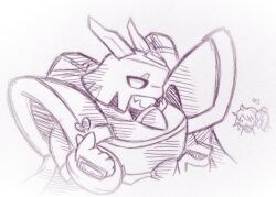 Rule 34 | aiba ami, alphamon, armor, digimon, digimon (creature), goggles, goggles on head, heart, highres, looking at viewer, monochrome, sketch
