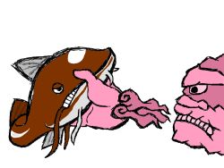 animal_focus catfish fighting fish namazu_(touhou) simple_background soniplushie touhou touhou_hisoutensoku unzan