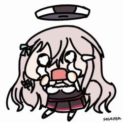 1girl animated animated_gif azur_lane crying crying_with_eyes_open fortune_(azur_lane) long_hair lowres seseren tears