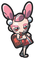 1girl dori_kururi dress female_focus full_body highres hironobu_yoshida nintendo official_art screw_breaker simple_background solo standing white_background