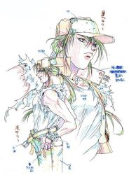 1990s_(style) 1boy baseball_cap denim fatal_fury hat jeans kotobuki_tsukasa layout long_hair muscular pants retro_artstyle sakuga snk terry_bogard the_king_of_fighters