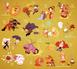 1990s_(style) 4girls 6+boys amano_yoshitaka_design battle blonde_hair celes_chere chibi cyan_garamonde edgar_roni_figaro everyone final_fantasy final_fantasy_vi fussycat gau gogo interceptor locke_cole mog moogle multiple_boys multiple_girls pantyhose relm_arrowny retro_artstyle sabin_rene_figaro sakaman setzer_gabbiani shadow_(ff6) simple_background strago_magus suplex tina_branford umaro yeti_(creature)
