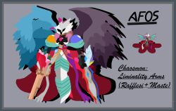 Rule 34 | absurdres, chaosmon, corruption, digimon, digimon (creature), fusion, highres, mastemon, oridigi, original, rafflesimon, solo, wings