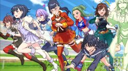 6+girls :d :o ? ^^^ agnes_tachyon_(umamusume) agnes_tachyon_(umamusume)_(cosplay) ahoge asymmetrical_jacket bangs_pinned_back belt black_boots black_dress black_gloves black_hair blue_eyes blue_jacket blue_sky blue_sports_bra blunt_bangs blurry blurry_background blush boots bow bowtie breasts brown_hair cheesecake_(artist) chest_strap closed_eyes cloud coat commentary_request cosplay curren_chan_(umamusume) curren_chan_(umamusume)_(cosplay) dress embarrassed female_trainer_(umamusume) fingerless_gloves flying_sweatdrops frilled_sleeves frills glasses gloves green_hair green_jacket green_pants half_updo happy_meek_(umamusume) happy_meek_(umamusume)_(cosplay) high_heels horse_racing_track in-franchise_crossover jacket kashimoto_riko kiryuuin_aoi komiyama_masami lab_coat lapels large_breasts little_cocon_(umamusume) little_cocon_(umamusume)_(cosplay) long_hair long_sleeves maruzensky_(umamusume) maruzensky_(umamusume)_(cosplay) medium_breasts midriff miniskirt motion_blur multiple_girls nase_fumino navel necktie notched_lapels o-ring_strap open_clothes open_coat open_jacket open_mouth outdoors pants peanut_mouth pleated_skirt ponytail purple_bow purple_bowtie purple_eyes purple_hair purple_shirt purple_skirt racing raised_inner_eyebrows red_eyes red_lapels red_skirt running shirt sirius_symboli_(umamusume) sirius_symboli_(umamusume)_(cosplay) skirt sky sleeves_past_fingers sleeves_past_wrists smile sports_bra starting_gate super_creek_(umamusume) super_creek_(umamusume)_(cosplay) surprised sweater tamamo_cross_(umamusume) tamamo_cross_(umamusume)_(cosplay) test_tube thigh_strap toujou_hana trainer_(umamusume) tripping umamusume umamusume:_beginning_of_a_new_era umamusume:_cinderella_gray watermark white_gloves white_jacket white_pants