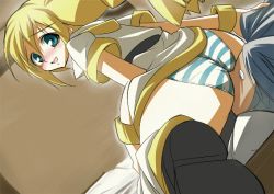 animated animated_gif ass blonde_hair fart farting_in_face panties sitting sitting_on_face sitting_on_person smother underwear