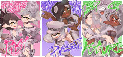 6+girls big_man_(grand_festival)_(splatoon) big_man_(splatoon) black_hair callie_(grand_festival)_(splatoon) callie_(splatoon) dark-skinned_female dark_skin frye_(grand_festival)_(splatoon) frye_(splatoon) gomipomi highres inkling manta_ray marie_(grand_festival)_(splatoon) marie_(splatoon) marina_(grand_festival)_(splatoon) marina_(splatoon) multiple_girls nintendo octoling official_alternate_costume pearl_(grand_festival)_(splatoon) pearl_(splatoon) pointy_ears sharp_teeth shiver_(grand_festival)_(splatoon) shiver_(splatoon) splatoon_(series) splatoon_3 star-shaped_pupils star_(symbol) symbol-shaped_pupils teeth tentacle_hair white_hair