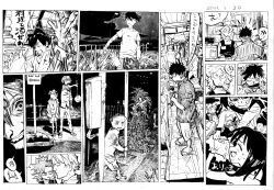 ... 5girls 6+boys :q absurdres blush bookstore bush cargo_shorts chopsticks clenched_teeth closed_mouth collage collared_shirt commentary_request constricted_pupils crying dashed_eyes dated fang field fireworks flip-flops flipped_hair folder foreshortening frown furrowed_brow glaring glasses grass greyscale hands_up highres holding holding_chopsticks holding_fireworks holding_folder holding_money holding_wallet ikarashi_kai indoors japanese_clothes kimono lamppost lanyard long_hair long_pointy_ears long_sleeves looking_at_another looking_at_viewer looking_back looking_to_the_side money monochrome multiple_boys multiple_girls nervous_smile nervous_sweating nib_pen_(medium) night one_eye_closed open_mouth original outdoors pen_(medium) people pinstripe_pattern pinstripe_shirt pinwheel pointy_ears pouch road_sign romaji_commentary sandals school_uniform see-through_body serafuku serious shirt shoes shop short_hair short_sleeves shorts sign sleeves_rolled_up smile sneakers sparkler spoken_ellipsis spoken_symbol store_clerk streaming_tears sweat tears teeth tongue tongue_out traditional_media translation_request undercut utility_pole v-shaped_eyebrows wallet wide-eyed wind |_|
