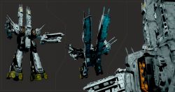 3d antennae armd chart choujikuu_yousai_macross commentary east_coast_canuk energy_cannon macross macross:_do_you_remember_love? mecha multiple_views realistic robot science_fiction sdf-1 spacecraft storm_attacker thrusters