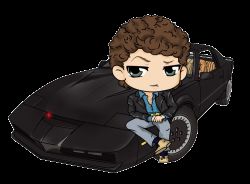 1boy animated animated_gif animification black_jacket blue_legwear blue_shirt body_hair brown_hair buttons car chest_hair chibi closed_mouth collared_shirt curly_hair david_hasselhoff facing_viewer full_body glowing grey_eyes grey_pants jacket k.i.t.t knight_rider leather leather_jacket leg_lift long_sleeves looking_at_viewer male_focus mibu_no_ookami michael_knight motor_vehicle on_car on_vehicle open_clothes open_jacket own_hands_together pants pectorals pontiac pontiac_firebird pontiac_trans-am raised_eyebrow shirt shoes short_hair simple_background sitting smile smirk socks transparent_background vehicle_focus white_background