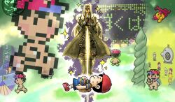 bad_tag black_hair child completely_nude final_fantasy final_fantasy_vii flying_man hat kicdon magicant mother_(series) mother_2 ness_(mother_2) nintendo nude sephiroth shirt shoes shorts shota sleeping socks source_request sprite super_smash_bros. sweatdrop