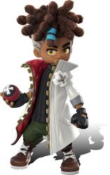 1boy 3d ankle_boots artist_request baggy_pants black_gloves black_sweater boots brown_boots brown_pupils chewing_gum child closed_mouth coat collared_coat collared_sweater dark-skinned_male dark_skin dreadlocks fingerless_gloves fingernails food full_body gloves green_pants grey_sleeve_cuffs gungho hair_tie high_collar highres holding holding_food kinky_hair lace-up_boots leather leather_boots leather_gloves looking_at_viewer male_focus ninjala official_art open_clothes open_coat padded_coat pants pocket popped_collar ribbed_sweater ron_(ninjala) second-party_source short_hair sleeves_rolled_up smile solo sweater thick_eyebrows three-quarter_sleeves toon_(style) transparent_background turtleneck turtleneck_sweater two-sided_coat two-sided_fabric undercut unzipped white_coat white_sleeves yellow_eyes zipper
