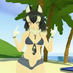 3d animal_costume animal_ear_fluff animal_ears animated dancing grey_wolf_(kemono_friends) kemono_friends tagme tail video vrchat wolf_costume wolf_ears wolf_girl wolf_tail yogurt_cap