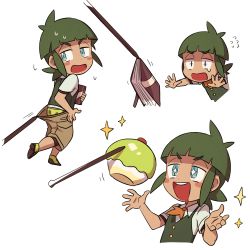 Rule 34 | + +, 1boy, blue eyes, blunt bangs, blush stickers, book, buttons, chibi, clothes pull, commentary request, drooling, flying sweatdrops, green hair, hands up, holding, holding book, looking back, male focus, male underwear, mouth drool, nintendo, open mouth, pants, pants pull, pokemon, pokemon-amie, pokemon (anime), pokemon xy (anime), sawyer (pokemon), shirt, shoes, short hair, short sleeves, simple background, sparkle, ssalbulre, stylus, tearing up, underwear, vest, white background, yellow male underwear