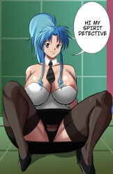 1girl blue_hair botan_(yu_yu_hakusho) breasts guyvanity large_breasts long_hair smile yuu_yuu_hakusho