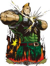 Rule 34 | 1boy, absurdres, android, belt, blonde hair, brown belt, camouflage, camouflage pants, clenched hands, cropped legs, expressionless, green pants, green shirt, highres, jack (tekken), looking at viewer, male focus, mohawk, non-web source, pants, red eyes, robot, shirt, solo, tekken, tekken 7, white background